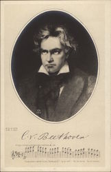 C. V. Beethoven - Portrait Music Postcard Postcard