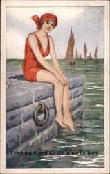 I've Outstipped All The Other Bathers Postcard