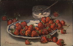 Strawberries and Cream Postcard