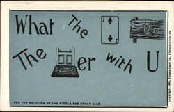 What the 2 is the mater with U Puzzles Postcard Postcard