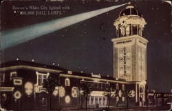 Denver's White City lighted with "100,000 Hall Lamps) Advertising Postcard Postcard