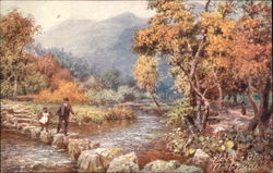 The Stepping Stones at Ambleside Tuck's Oilette Series Postcard Postcard