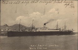 RMS Cretic, 13500 Tons, White Star Line Boats, Ships Postcard Postcard