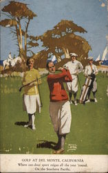 Golf at Del Monte, California Postcard