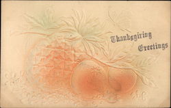 Thanksgiving Greetings - Fruit Airbrushed Postcard Postcard