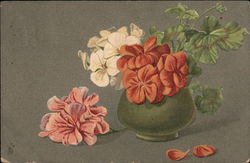 Geraniums in a Vase Postcard