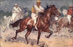 Horse Race Postcard