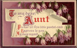 To my Dear Aunt Postcard