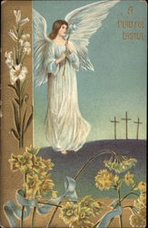 A Peaceful Easter With Angels Postcard Postcard