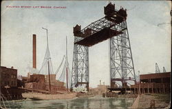 Halsted Street Lift Bridge Postcard