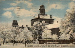 Winter Scene at State Penitentiary Postcard