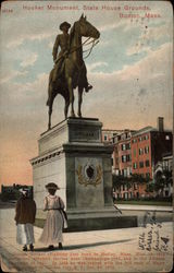 Hooker Monument, State House Grounds Postcard