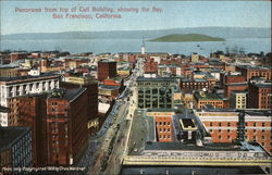 Panorama From Top of Call Building, Showing the Bay San Francisco, CA Postcard Postcard