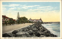 Hotel del Coronado and Ocean Boulevard Postcard