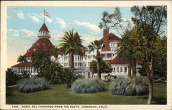 Hotel Del Coronado From the South California Postcard Postcard