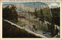 The Tallest Flight Cage in the World, Zoological Garden Postcard