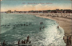 Bathing Beach Venice, CA Postcard Postcard