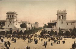 Plaza de Panama and El Prado San Diego, CA 1915 Panama-California Exposition Postcard Postcard