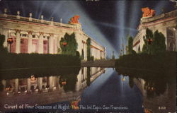 Court of Four Seasons at Night Postcard