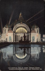 Festival Hall by Night Postcard