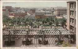 Palm Garden at the U.S. Grant Hotel Postcard