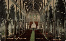 Cathedral of the Holy Cross in Boston Massachusetts Postcard Postcard