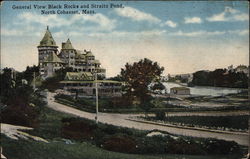 General View Black Rocks and Straits Pond Postcard