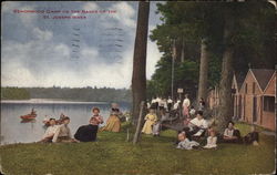 Beachwood Camp on the Banks of St. Joseph River Postcard