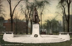 Macomb Statue Detroit, MI Postcard Postcard