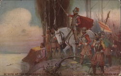 De Soto at the Mississippi, 1541 Postcard