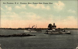 Providence River, Pomham Light, Pomham Rock Postcard