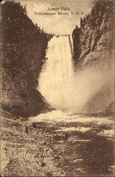 Lower Falls, Yellowstone River Postcard