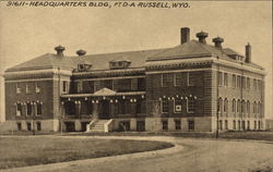 Headquarters Bldg. Fort D.A. Russell Postcard