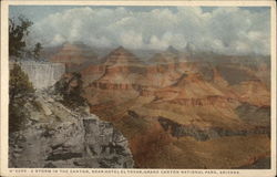 A Storm in the Canyon, Near Hotel el Tovar Grand Canyon National Park, AZ Postcard Postcard