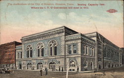 City Auditorium, Seating Capacity 7000 Postcard