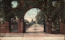 Gate-Way, Oakland Cemetery Atlanta, GA Postcard Postcard