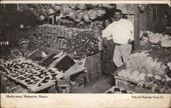 Market Scene Matamoros, Mexico Postcard Postcard