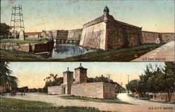 Old Fort Marion and Old City Gates St. Augustine, FL Postcard Postcard