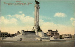 Maine Explosion Memorial Postcard