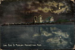 Long point by moonlight Provincetown, MA Postcard Postcard