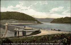 Glimpse of Croton Dam and Lake View from South Side Croton-on-Hudson, NY Postcard Postcard