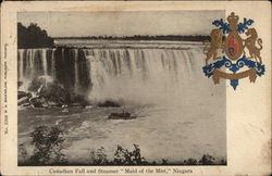 Canadian Fall and Steamer "Maid of the Mist" Niagara, ON Canada Ontario Postcard Postcard