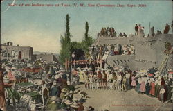 Start of an Indian Race, San Geronimo Day, Sept. 30th Postcard