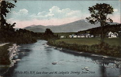 Gale River and Mt. Lafayette Showing Snow Cross White Mountains, NH Postcard Postcard