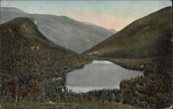 Echo Lake and New Profile House, Franconia Notch Postcard