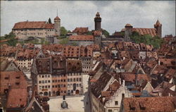 Albrecht Durer Monument with Views of the Castle Postcard