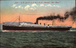 S.F. and P.S.S. Co.'s S.S. "Beaver" and "Bear" Postcard