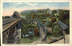 Three Bridges Over Green River Greenfield, MA Postcard Postcard