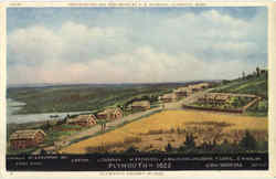 Playmouth Colony In 1622 Plymouth, MA Postcard Postcard