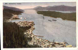 Areial View of Ketchikan Alaska Postcard Postcard